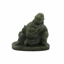 将图片加载到图库查看器，手工雕刻快乐佛玉像
