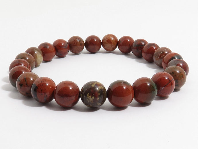 Brecciated Jasper Bead Bracelet with elastic string