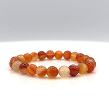 Cargar imagen en el visor de la galería, Carnelian Bead bracelet with elastic string
