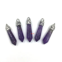 Cargar imagen en el visor de la galería, Amethyst pendulum pendant (small)
