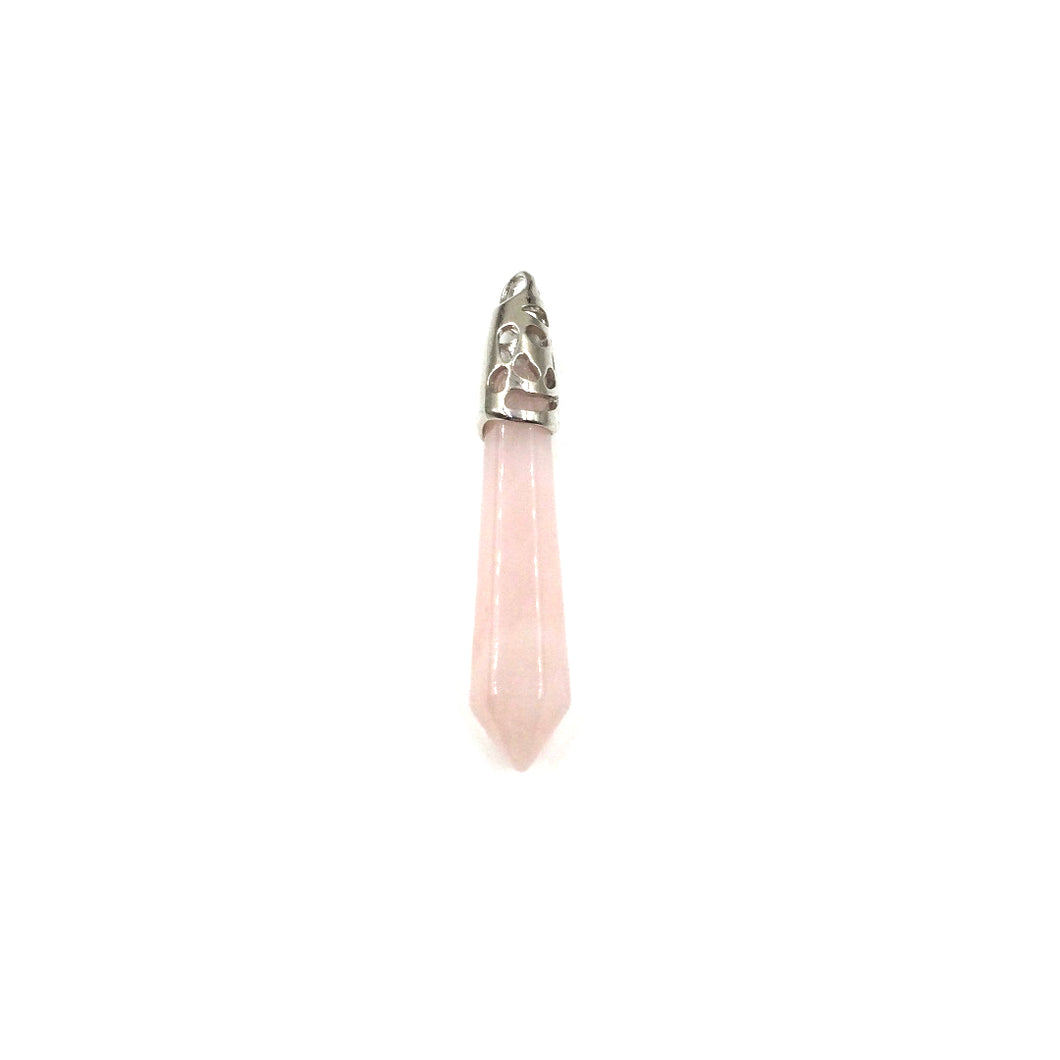 Rose Quartz Large Point Pendant