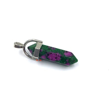 Cargar imagen en el visor de la galería, Anyolite Ruby in Zoisite Point Pendant (metal)
