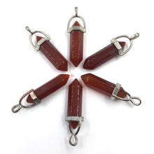 将图片加载到图库查看器，Six Carnelian Point Pendants
