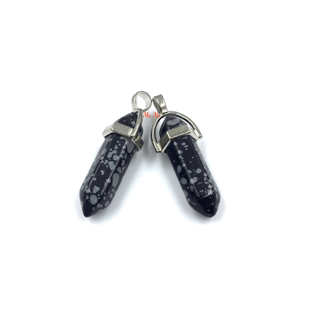 Snowflake Obsidian Point Pendant