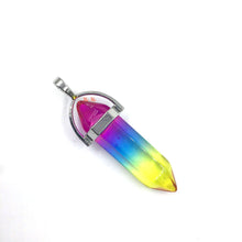 Load image into Gallery viewer, Rainbow Aura Quartz Point Pendant
