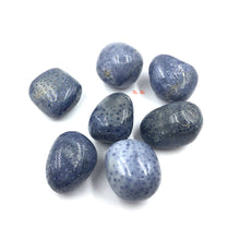 Load image into Gallery viewer, A bunch of Blue Coral tumbled stones
