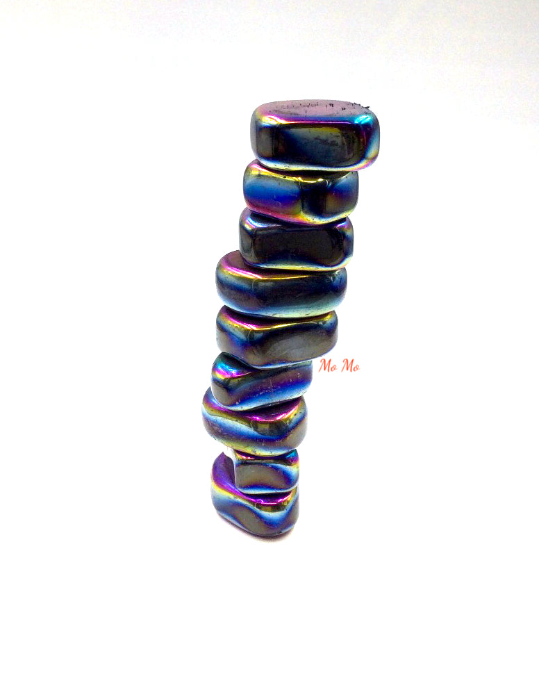 Rainbow Magnetic Hematite Tumbled