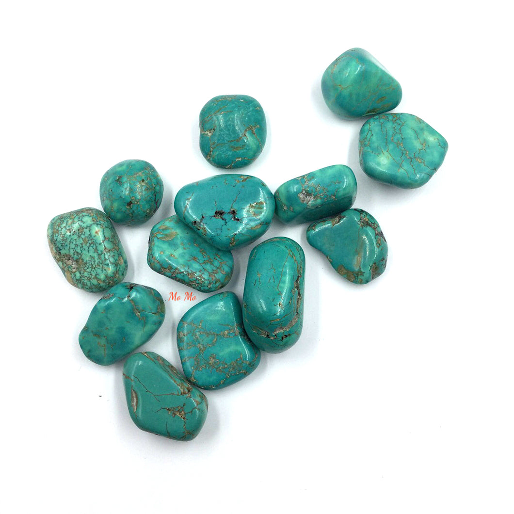 A Bunch of Blue Turquoise Tumbled stones