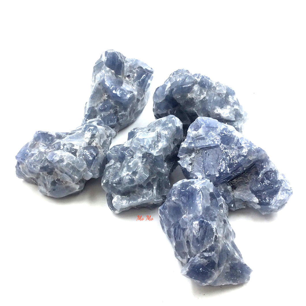 blue calcite rough stones