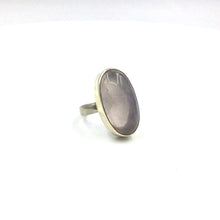 Load image into Gallery viewer, Rose quartz ring in sterling silver
