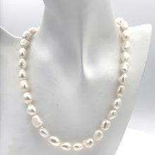 Load image into Gallery viewer, Multi Color Oval Baroque Pearl Necklace in Sterling Silver
