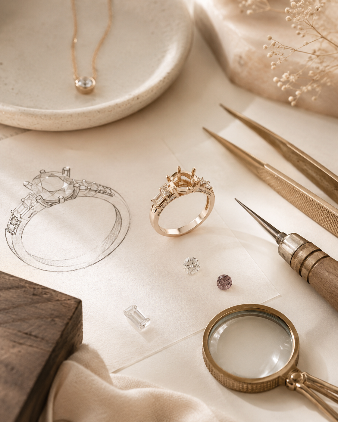 Custom jewelry repair and design at Legacy Timeless Jewel